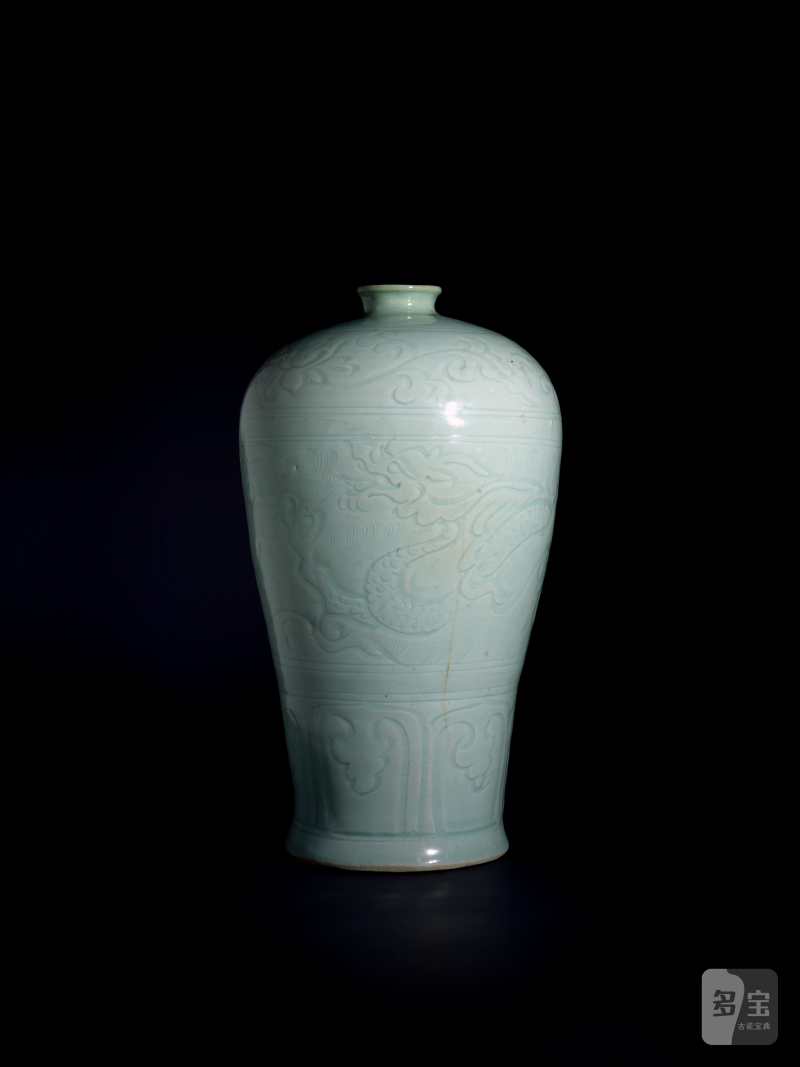 青白釉龙纹梅瓶 - 图1